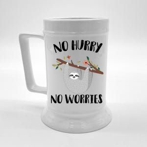 No Hurry No Worries Lazy Sloth Beer Stein