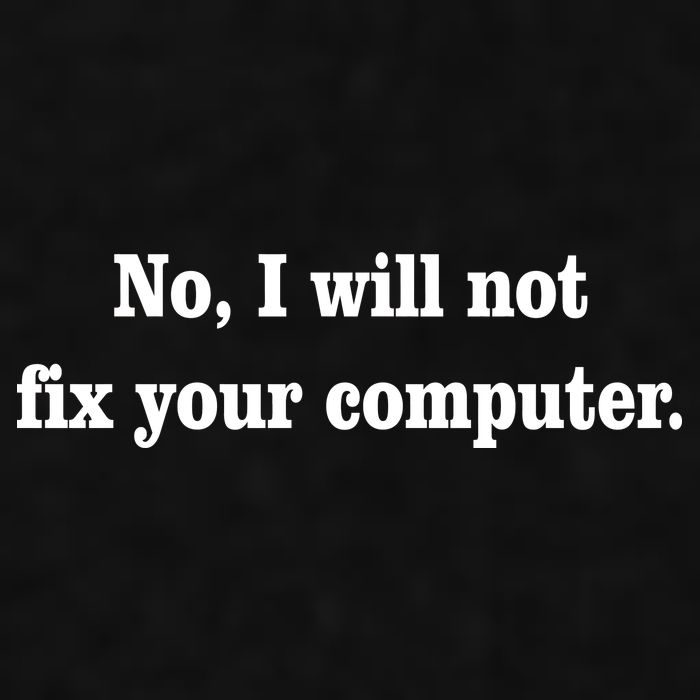 No I Will Not Fix Your Computer Ladies PosiCharge Tri-Blend Wicking Tank