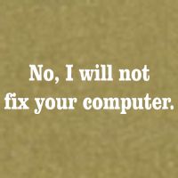 No I Will Not Fix Your Computer Garment-Dyed Women's Muscle Tee