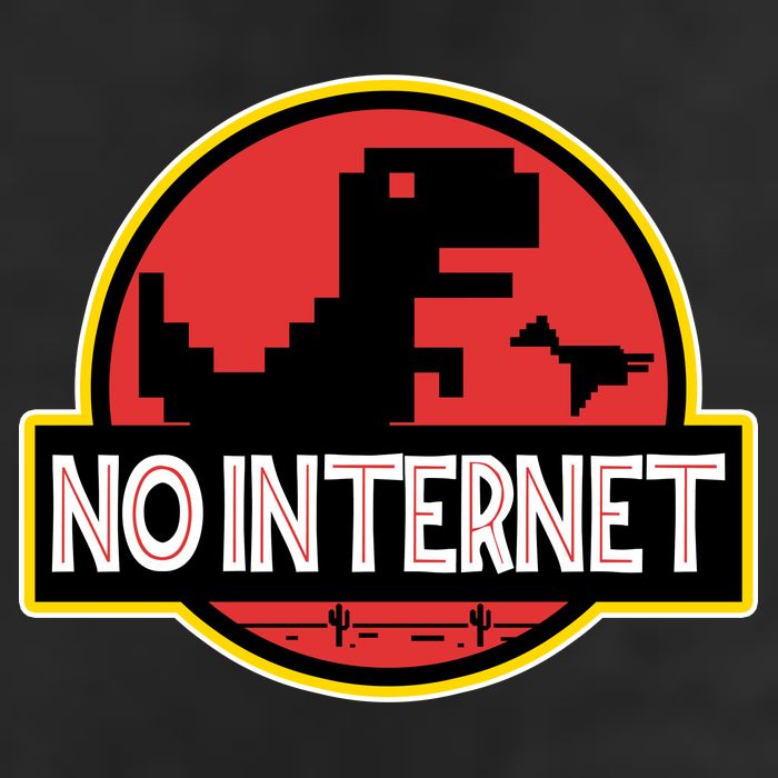 No Internet T-Rex 7 Panel Mesh Trucker Snapback Hat