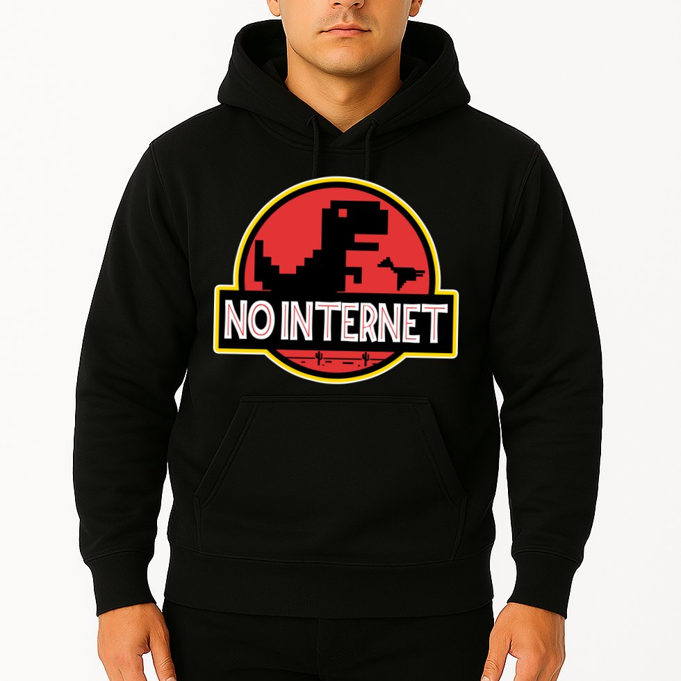 No Internet T-Rex Hoodie