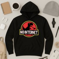 No Internet T-Rex Hoodie