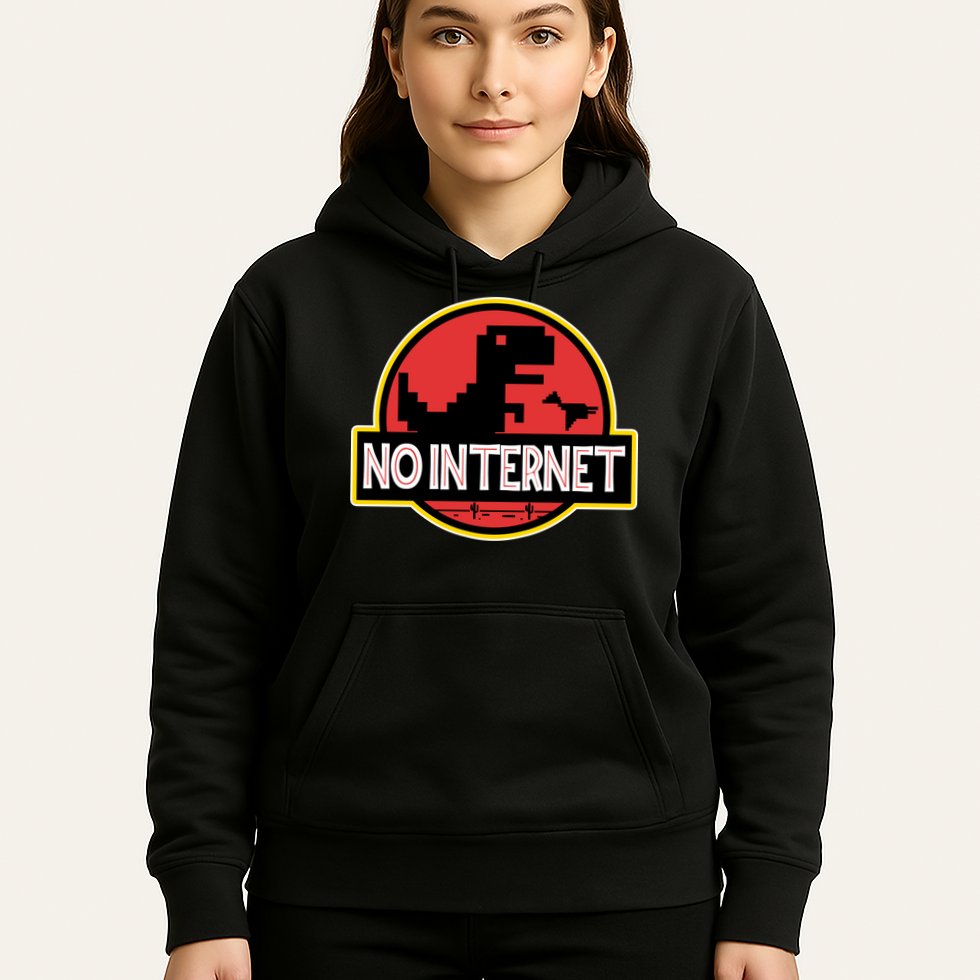 No Internet T-Rex Hoodie