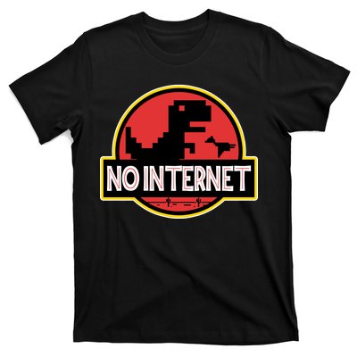 No Internet T-Rex T-Shirt