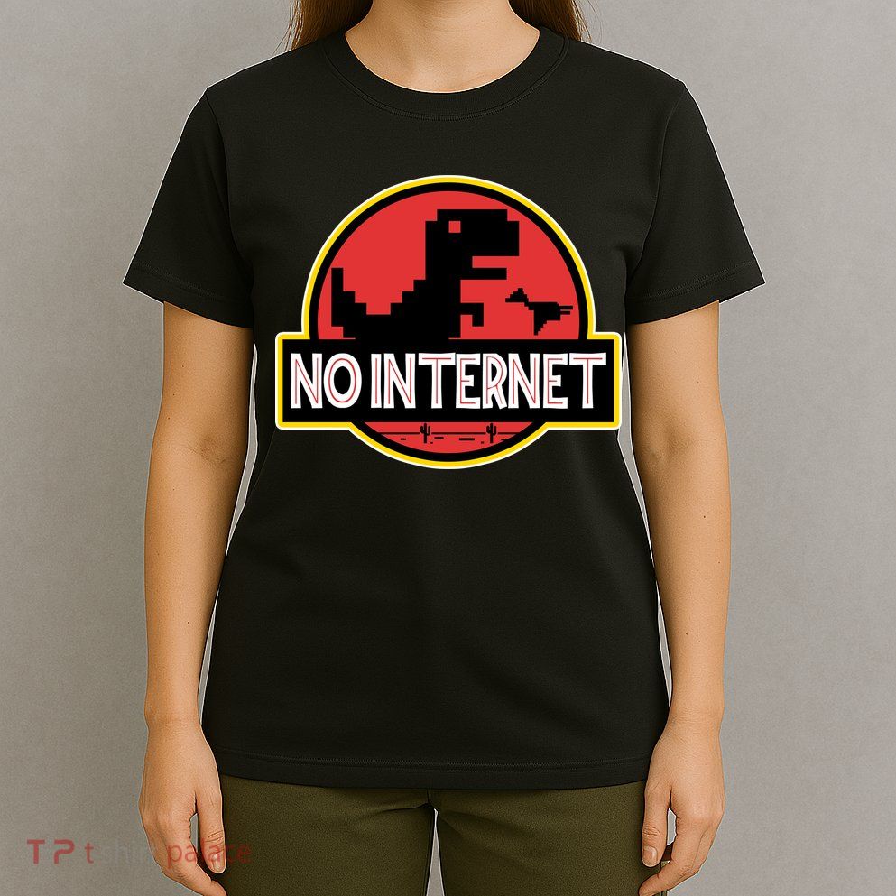 No Internet T-Rex T-Shirt