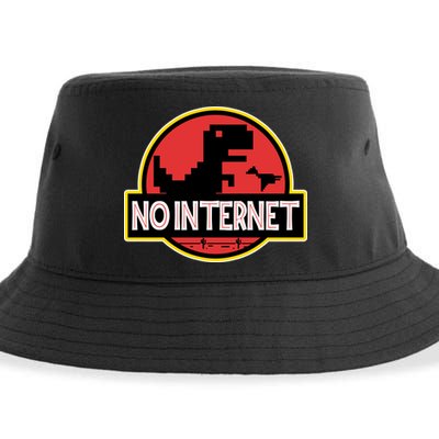 No Internet T-Rex Sustainable Bucket Hat