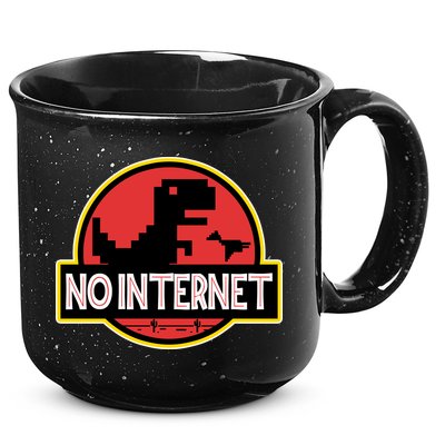 No Internet T-Rex 15oz Campfire Ceramic Mug