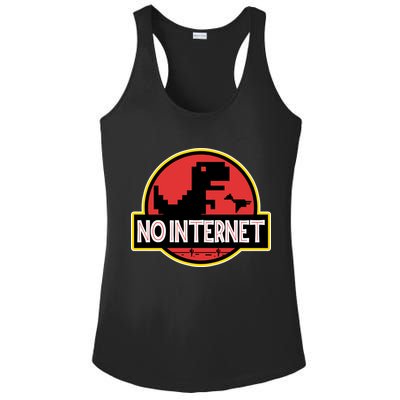 No Internet T-Rex Ladies PosiCharge Competitor Racerback Tank
