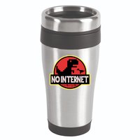 No Internet T-Rex 16oz Travel Tumbler