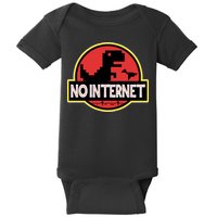 No Internet T-Rex Baby Bodysuit