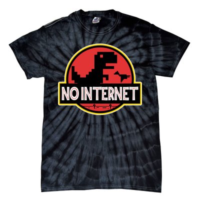 No Internet T-Rex Tie-Dye T-Shirt