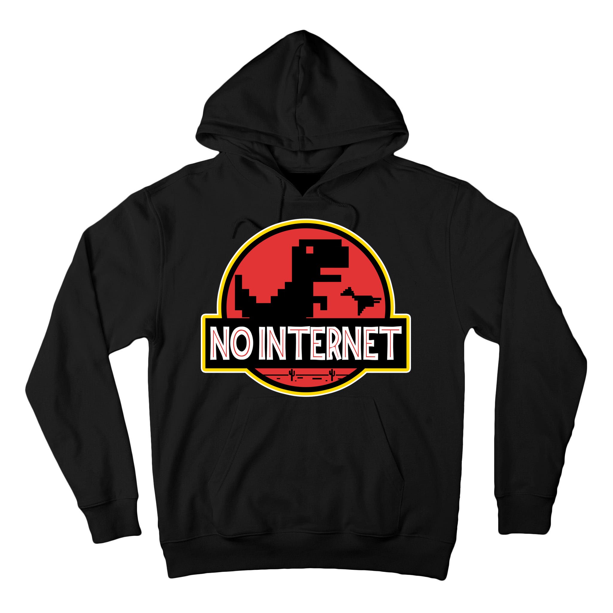 No Internet T-Rex Tall Hoodie