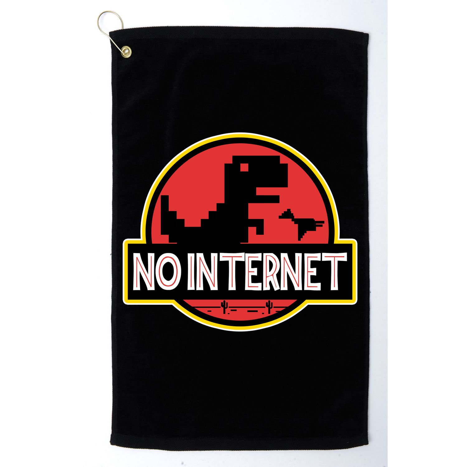 No Internet T-Rex Golf Towel