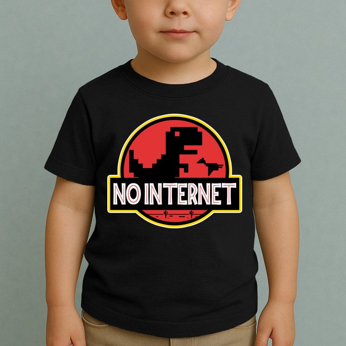 No Internet T-Rex Toddler T-Shirt