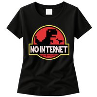 No Internet T-Rex Womens T-Shirt