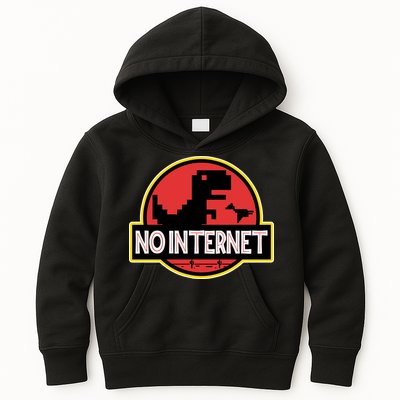 No Internet T-Rex Kids Hoodie