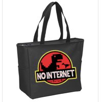 No Internet T-Rex Zip Tote Bag