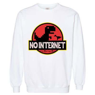 No Internet T-Rex Garment-Dyed Sweatshirt