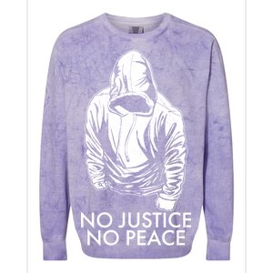 No Justice No Peace Black Lives Matter Colorblast Crewneck Sweatshirt