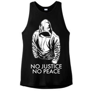 No Justice No Peace Black Lives Matter Ladies PosiCharge Tri-Blend Wicking Tank