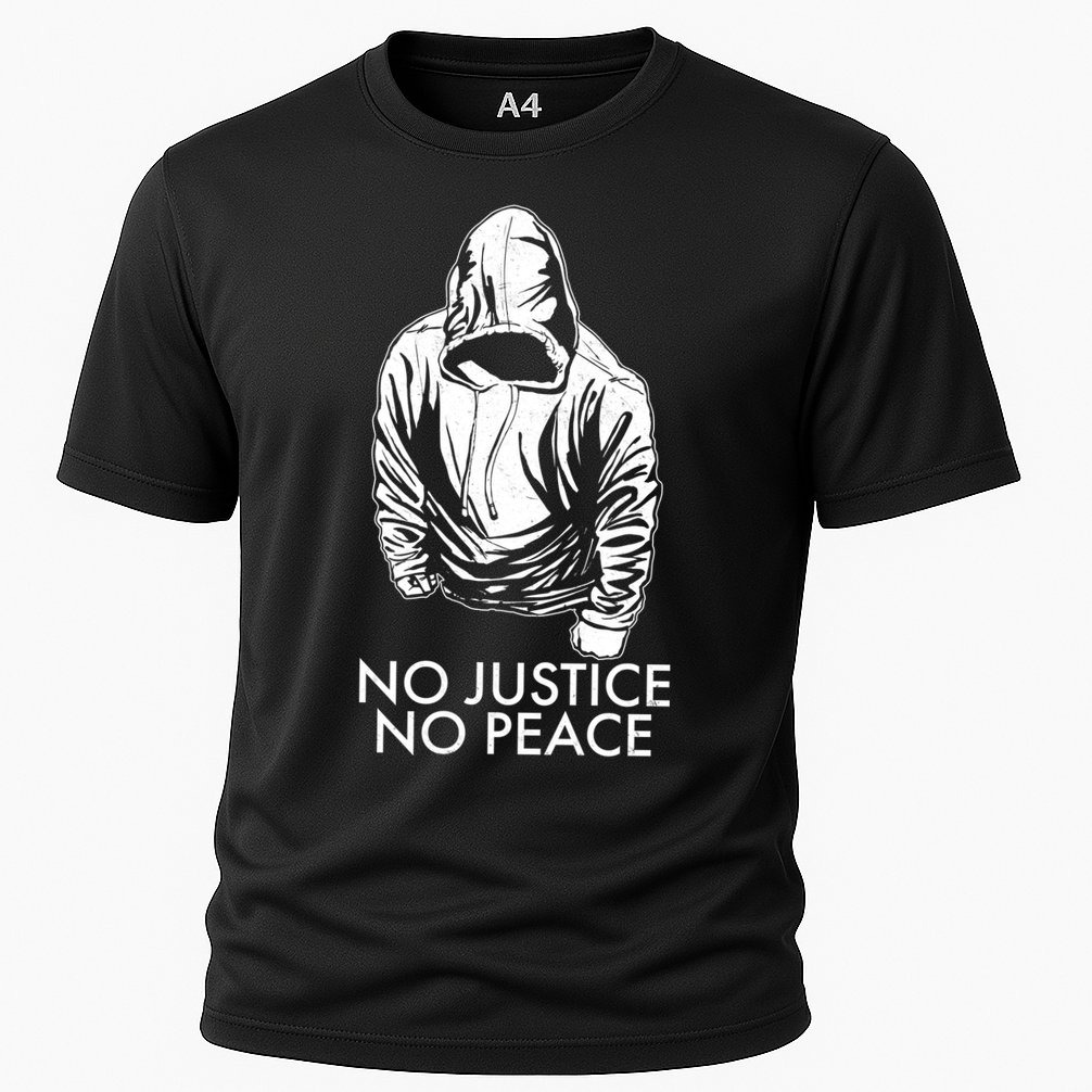 No Justice No Peace Black Lives Matter Cooling Performance Crew T-Shirt
