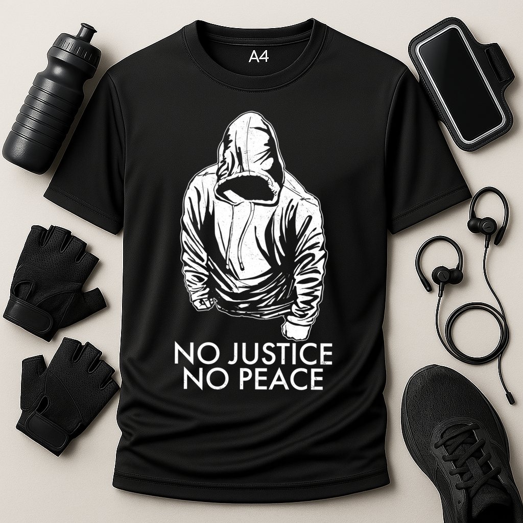 No Justice No Peace Black Lives Matter Cooling Performance Crew T-Shirt
