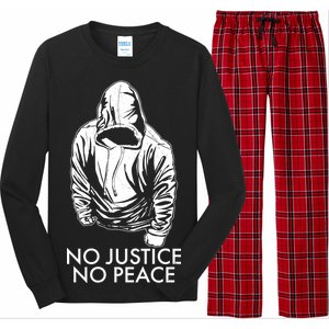 No Justice No Peace Black Lives Matter Long Sleeve Pajama Set