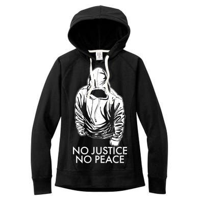 No Justice No Peace Black Lives Matter Women's Fleece Hoodie