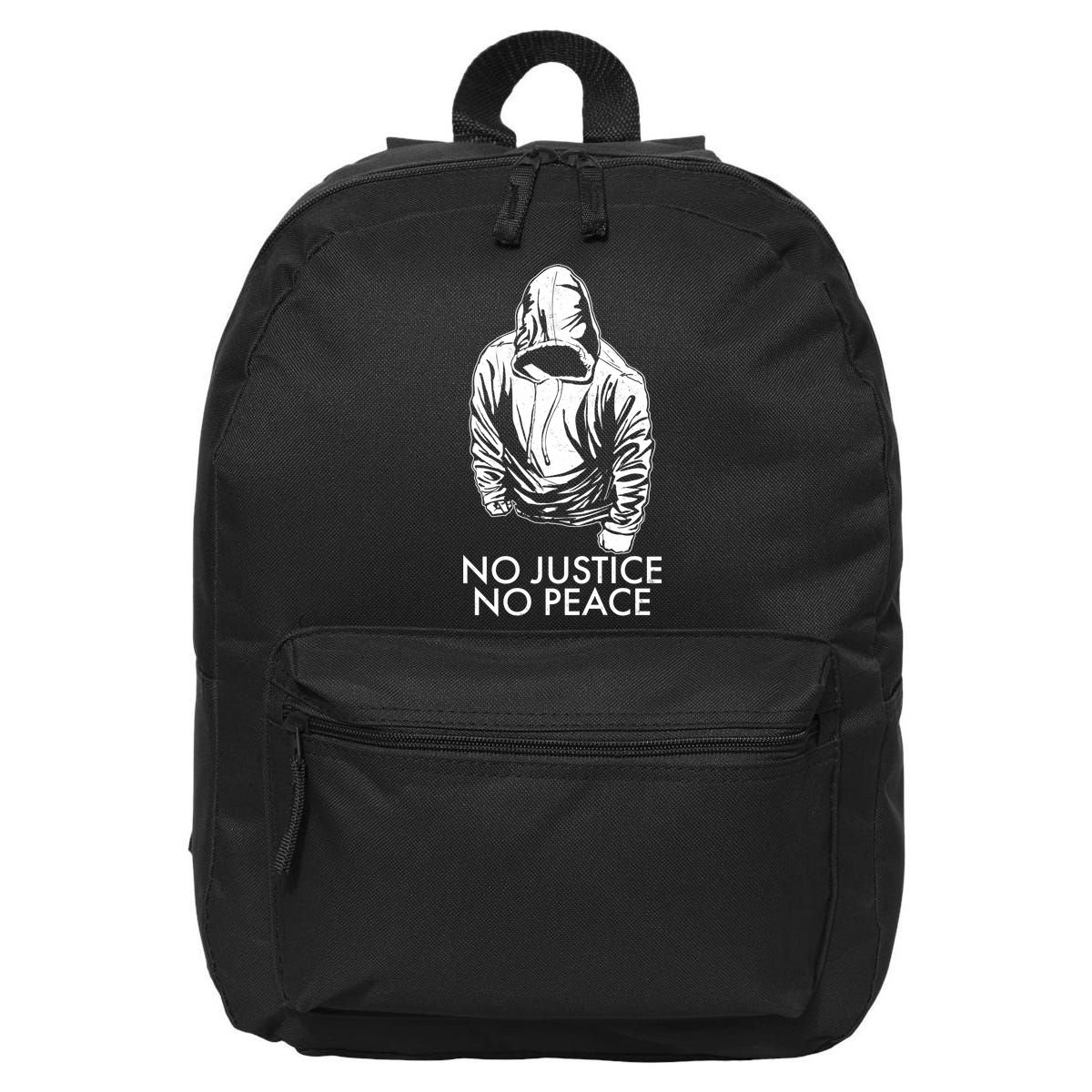No Justice No Peace Black Lives Matter 16 in Basic Backpack