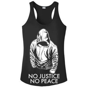 No Justice No Peace Black Lives Matter Ladies PosiCharge Competitor Racerback Tank