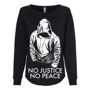 No Justice No Peace Black Lives Matter Womens California Wash Sweatshirt