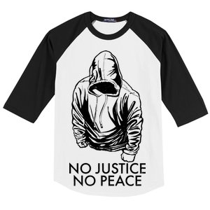 No Justice No Peace Black Lives Matter Baseball Sleeve Shirt