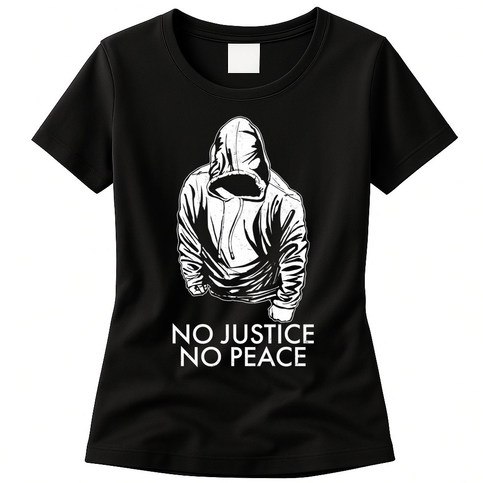 No Justice No Peace Black Lives Matter Womens T-Shirt
