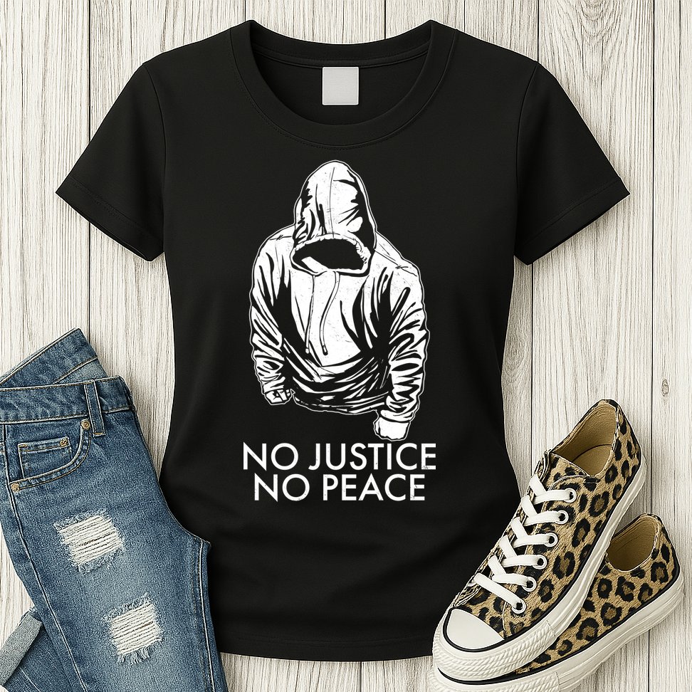 No Justice No Peace Black Lives Matter Womens T-Shirt
