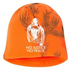 No Justice No Peace Black Lives Matter Kati - Camo Knit Beanie