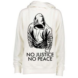 No Justice No Peace Black Lives Matter Womens Funnel Neck Pullover Hood