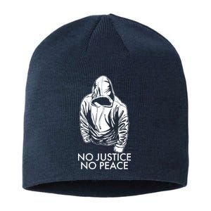 No Justice No Peace Black Lives Matter Sustainable Beanie