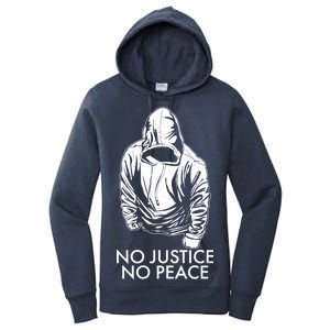 No Justice No Peace Black Lives Matter Women's Pullover Hoodie