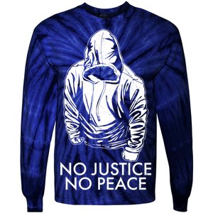 No Justice No Peace Black Lives Matter Tie-Dye Long Sleeve Shirt