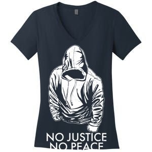 No Justice No Peace Black Lives Matter Women's V-Neck T-Shirt