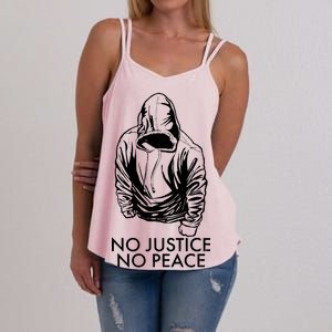 No Justice No Peace Black Lives Matter Women's Strappy Tank