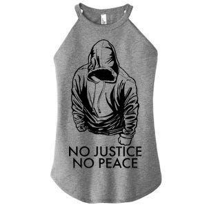 No Justice No Peace Black Lives Matter Women's Perfect Tri Rocker Tank