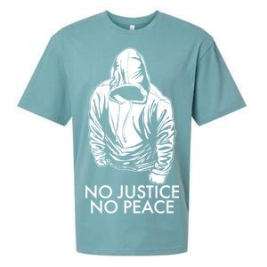 No Justice No Peace Black Lives Matter Sueded Cloud Jersey T-Shirt