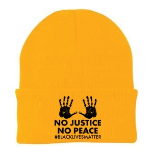 No Justice No Peace #BLACKLIVESMATTER Hand Prints Knit Cap Winter Beanie