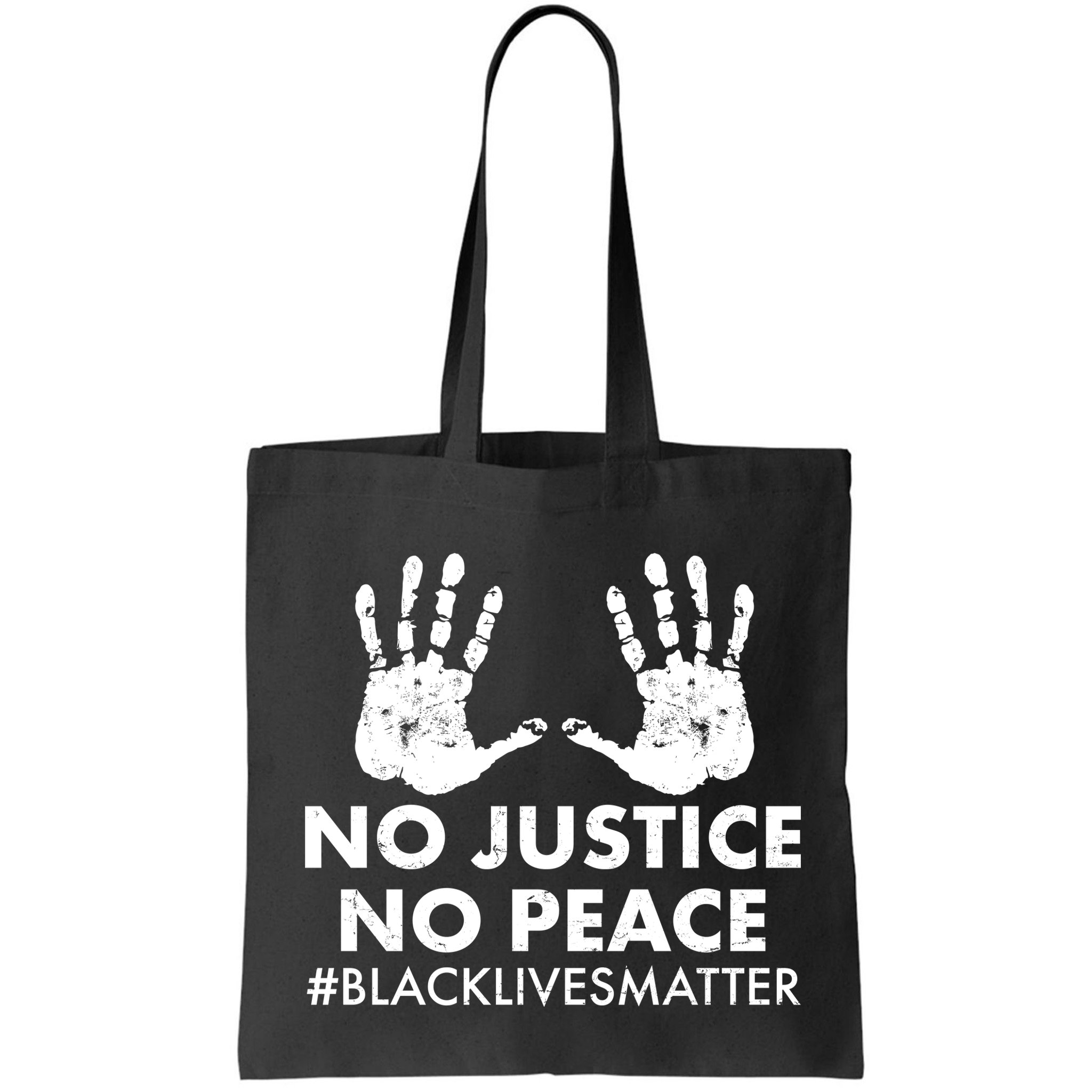 No Justice No Peace #BLACKLIVESMATTER Hand Prints Bag