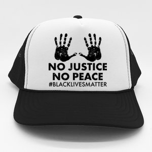 No Justice No Peace #BLACKLIVESMATTER Hand Prints Trucker Hat