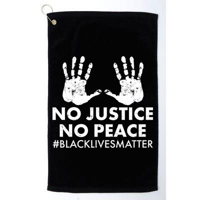 No Justice No Peace #BLACKLIVESMATTER Hand Prints Golf Towel