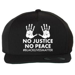 No Justice No Peace #BLACKLIVESMATTER Hand Prints Wool Snapback Cap