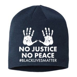 No Justice No Peace #BLACKLIVESMATTER Hand Prints Sustainable Beanie