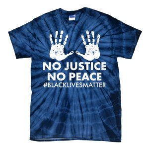 No Justice No Peace #BLACKLIVESMATTER Hand Prints Tie-Dye T-Shirt